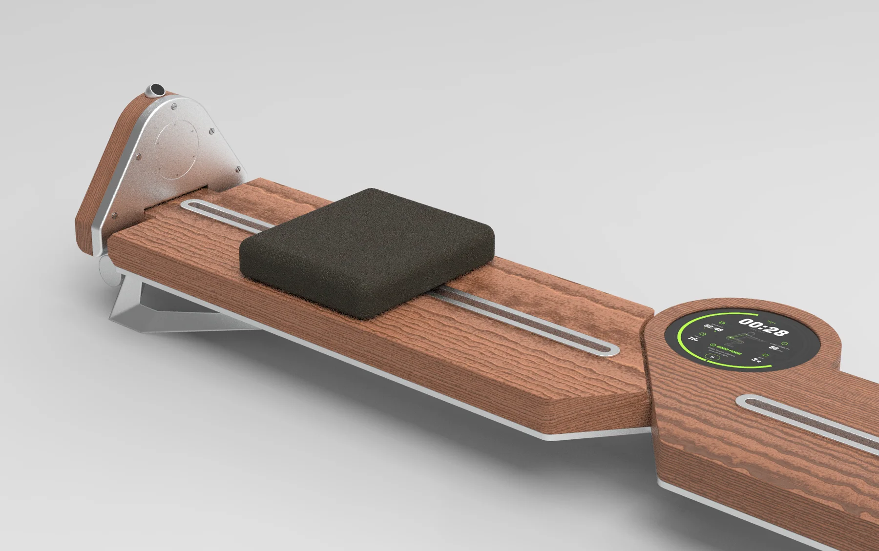 Concept rendering · Sliding pads and central display.
